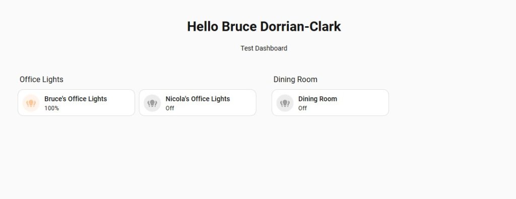 Home Assistant Test Dashboard